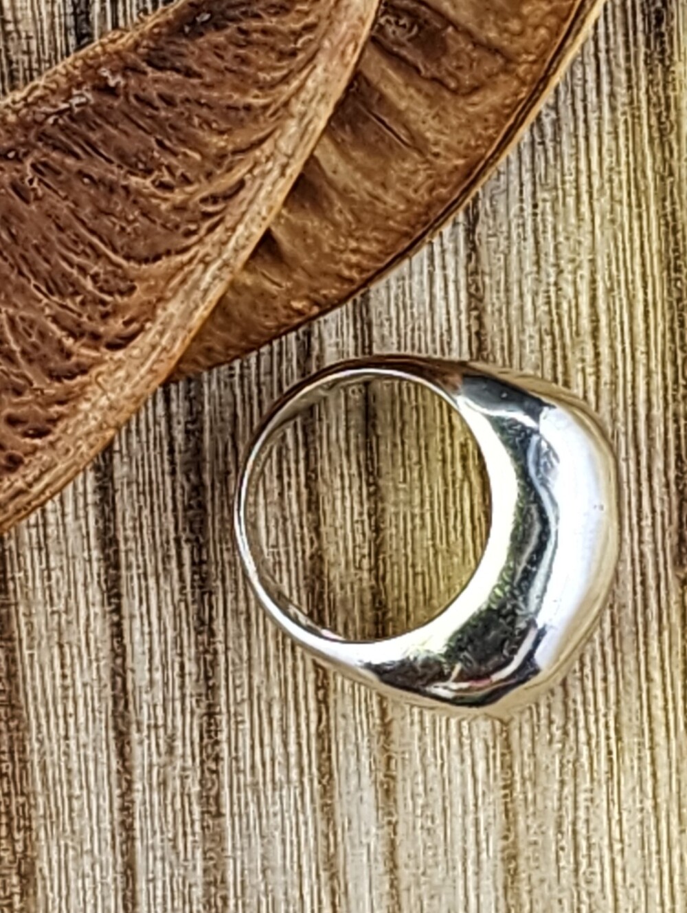 Silpada Chunky Sterling Silver Dome Hammered Ring - Size 8